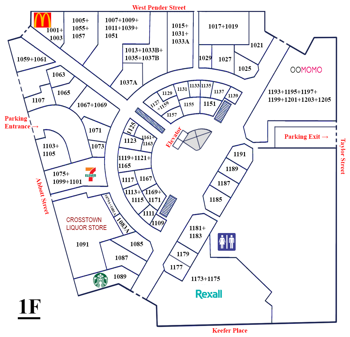 Directory Floor Plan Vancouver Shopping Mall